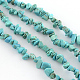 Croustilles teints perles de turquoise synthétique brins TURQ-Q099-35-1