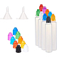 Benecreat 18pack 60ml Plastik quetschbare Flüssigkeitsflasche transparente Haustier Tropfflasche mit 9 Farben kindersicheren Kappen CON-BC0005-29-3
