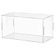 透明アクリルディスプレイボックス  黒ベース付き  モデル用  ビルディングブロック  人形ディスプレイホルダー  透明  完成品：11.2x21.2x9.8cm  約19個/セット AJEW-WH0020-59B-2