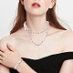 3 pezzo di conchiglia naturale e fiore di perle di plastica e collane di perline di vetro e bracciale elasticizzato SJEW-SW00010-04-6
