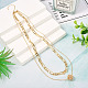Латунные двухслойные ожерелья NJEW-TAC0020-4