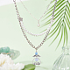 Hobbiesay 48pcs 8 pendentifs ange en perles de verre de couleur PALLOY-HY0001-02-4