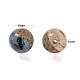 100pcs 8mm natürliche Ozean-Achat/Ozean-Jaspis runde Perlen DIY-LS0002-59-3