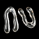 Resin Twist Arch Stud Earrings EJEW-D056-14-3