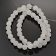 Natürliche weiße Jade runde Perlen Stränge G-D662-8mm-2