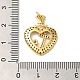 Heart with Cross Rack Plating Brass Micro Pave Clear Cubic Zirconia Pendants KK-K377-58G-3
