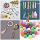 100Pcs Silicone Beads Round Rubber Bead 15MM Loose Spacer Beads for DIY Supplies Jewelry Keychain Making JX454A-5