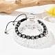 Регулируемые браслеты из плетеных бусин из натурального лабрадорита и немагнитного синтетического гематита BJEW-Z090-01A-3
