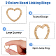 DICOSMETIC 100Pcs 2 Colors Heart Open Jump Rings Textured Open Rings Connector Platinum AMD Golden Heart Linking Rings Jewelry Ring Findings for DIY Crafts Making IFIN-DC0001-05-4