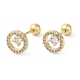 Кольцо латунные микропаве прозрачные кубические цирконии серьги для хряща EJEW-L289-02G-05-1