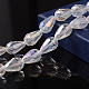 Faceted Teardrop Electroplate Glass Beads Strands X-EGLA-D015-15x10mm-01