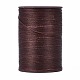 平らなワックス糸ストリング  マイクロマクラメコード  革縫い用  ココナッツブラウン  0.8mm  約109.36ヤード（100m）/ロール YC-P003-A06-1