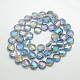 Cristallo placca perle rotonde piatta fili EGLA-F062B-04-2