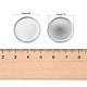 Flache runde Lünettenschalen aus Edelstahl mit glattem Rand STAS-R083-02-3