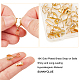 SUNNYCLUE 1 Box 20Pcs 4 Style 18K Gold Plated Brass Pinch Bails Pinch Clip Bail Clasps Charms Oval Brass Snap on Bails Jewellery Findings Clasp Connectors for Earring Bracelet Jewellery Making KK-SC0004-89-3