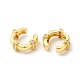 Square Rack Plating Brass Micro Pave Cubic Zirconia Cuff Earrings for Women EJEW-H091-34G-2
