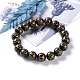 Bracelets extensibles en agate noire naturelle BJEW-G626-04-4