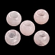 Natural rosa de abalorios europeos de cuarzo G-R488-01G-2