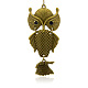Antique Bronze Plated Alloy Rhinestone Owl Large Pendants for Halloween Jewelry ALRI-J081-02AB-NF-1