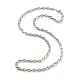304 Stainless Steel Coffee Bean Chain Necklaces NJEW-I248-15P-1