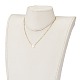 (Schmuckpartys im Fabrikverkauf) Halsketten mit Initialenanhänger aus Naturmuschel NJEW-JN03298-04-5