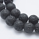 Brins de perles de pierre de lave synthétique G-F549-8mm-B10-3
