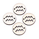 Conectores de eslabones de madera de álamo natural sin terminar WOOD-S045-139B-10-1