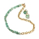Set di gioielli con perline di avventurina verde naturale SJEW-JS01223-07-1