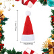 Gomakerer ミニサンタ帽子 50 個  布ミニクリスマスボトル帽子クリスマスロリポップキャンディ帽子パーティー用品 diy 工芸品ワインボトルカバーホームクリスマス装飾 AJEW-WH0001-70-2