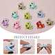 CHGCRAFT 14Pcs 7Colors Parrot Shape Silicone Beads for DIY Necklaces Bracelet Keychain Making Handmade Crafts SIL-CA0002-60-5