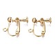 Brass Clip-on Earring Findings KK-Q764-029-2