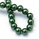 Backen gemalt pearlized Glasperlen runden Perle Stränge HY-Q003-12mm-75-4