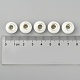 White Silver Plated Brass Core Handmade Rondelle Lampwork Large Hole European Beads X-DA59-4