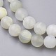 Naturelles perles pierre de lune blanc brins G-J376-67F-8mm-3