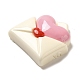 バレンタインデーのテーマの不透明樹脂デコデンカボション  封筒  22.5x21x7.5mm RESI-G092-01D-2
