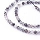 Chapelets de perles en quartz rutile noir naturel G-F619-10B-3mm-3