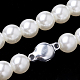 Collane di perline di perle imitazione plastica abs NJEW-R253-02-3