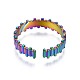 304 anello polsino testurizzato a righe in acciaio inossidabile RJEW-N038-068-4