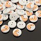 2-Hole Flat Round Number Printed Wooden Sewing Buttons BUTT-M002-13mm-7-1