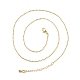 Brass Ball Chains Necklace for Women NJEW-P265-13G-3