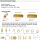 Benecreat 10 Stk. 14 Karat Gold gefüllte Muschelschalen Crimpperlenspitzen Knotenabdeckungen für die Herstellung von DIY-Schmuck (5.5 x 3.5 x 1 mm) KK-BC0003-15G-6