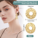 Beebeecraft 1 Box 30Pcs Flat Round Links Charms 18K Gold Plated Bumpy Disc Circle Frames Connectors Linking Rings Charms for Jewelry Making Necklace Bracelet DIY Crafts KK-BBC0007-38-2