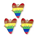 Regenbogenfarbene Pride-Emaille-Anhänger aus Legierung ENAM-K067-09-2