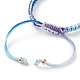Fabrication de bracelets en cordon tressé en polyester réglable AJEW-JB00859-02-3