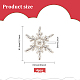 Fingerinspire 4 Uds. Parches de cuentas de rhinestone de copo de nieve para coser en blanco PATC-FG0001-41-2