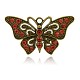 Antique Bronze Plated Butterfly Alloy Rhinestone Big Pendants RB-J234-21AB-NF-1