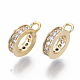 Brass Micro Pave Clear Cubic Zirconia Tube Bails KK-S348-486-NF-2