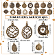 Sunnyclue 2 ensembles de pendentifs en alliage de style tibétain FIND-SC0005-89-2