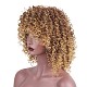 爆発的なヘッドウィッグ  アフリカのかつら女性の短い巻き毛ふわふわ  高温耐熱繊維のかつら  ゴールデンロッド  13.7インチ（35cm） OHAR-G009-02A-2