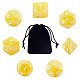 GORGECRAFT 7 Piece Polyhedral DND Dice Set with Pouch for D&D RPG Dungeon and Dragons Table Board Roll Playing Games (Gold) SACR-GF0001-02F-1